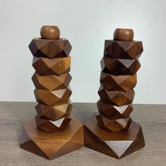 MCM wooden napkin rings - set of 12 - wood napkin holders w Stands Philippines - Picture 9 of 12